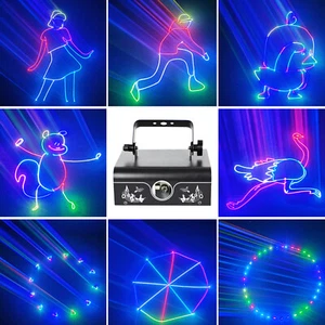 3D Animation Effect RGB Full Color Laser Light DJ Stage Effect Party Club Lights - Picture 1 of 24