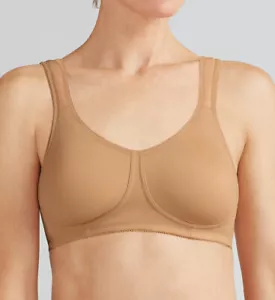 Amoena Katy Non-wired Soft Mastectomy Bra 43988 Cognac Various Sizes NWT - Picture 1 of 4