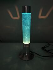 Crown Court Vintage Motion Lamp Blue/Silver Glitter 15" Tall