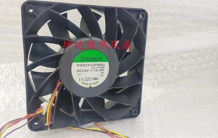 SUNON PSD2412PMB2 12038 24V 15W 12CM Dual Ball Cooling Fan - Image 1 of 2