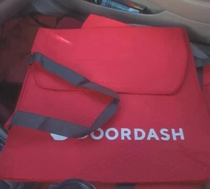 Große isolierte heiße Pizza Liefertasche 19x19x6 Doordash mit Tragegurten Neu - Bild 1 von 3