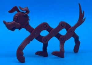 1972 Rare Kellogg's R&L Stretch Pets Stretchy Brown DOG Solid Plastic Cereal Toy