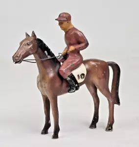 All-Nu #10 Race Horse With Long Tail & Jockey 3 1/2" Long Diecast USA Excellent - Bild 1 von 11