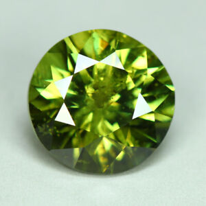 2.92 Cts_Rare Horsetail_Diamond Cut_100 % Natural Green Demantoid Garnet_Namibia