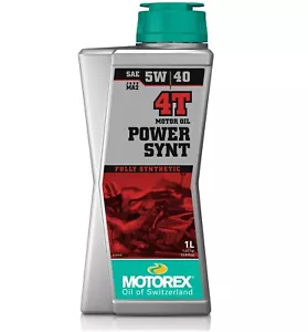 HIGH PERFORMANCE MOTOR OIL MOTORCYCLE MOTORX POWER SYNT 4T 5W40 JASO MA2 100% SINT - Picture 1 of 1