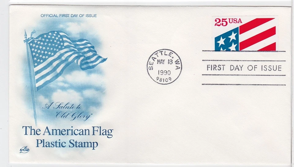 TurtlesTradingPost- Flag Stamp Vending Machines #2475 1990 FDC Artcraft Cachet - Image 1 of 1