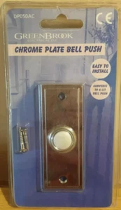 Greenbrook Chrome Plate Door Bell Push - Suitable for Wireless and Wired - Picture 1 of 2