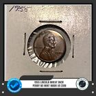 1955 Lincoln Weizenrückseite Penny keine postgedruckte Marke US-Münze
