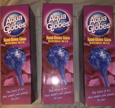 *New* 3 Aqua Globes Plant Watering Glass Bulbs Self Watering - Image 1 of 2