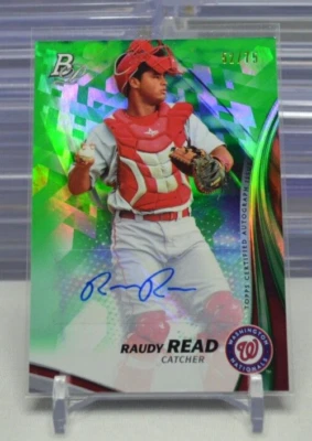 Raudy Read 2017 Bowman Platinum Top Prospects Auto Green /75 #TPA-RR Auto  4-C - Image 1 of 2