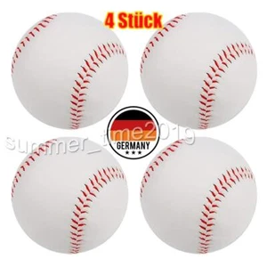 Weiches Leder Baseball Ball Für Sport Übung Training Softball Schlagen Bälle 4X - Bild 1 von 5