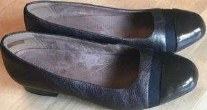 CLARKS ARTISAN KUPFERBRAUN KIESELSTEIN & LACKLEDER SLIPPER FLACHE SCHUHE GRÖSSE 9,5 W - Bild 1 von 5