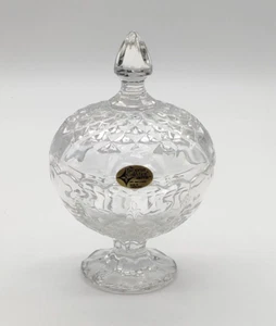 Vtg 1987 Blarney Genuine 24% Lead Crystal Bowl, Crystal Lidded Candy Jar - Picture 1 of 5