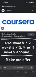 Coursera Premium Coursera Plus 6/4/3/2/1 month account 400$ edu account
