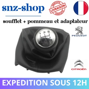 Pommeau Levier De Vitesse Peugeot 307 206 207 307 308 Cuir Soufflet Adaptateur - Afbeelding 1 van 10