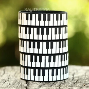  Piano Wristbands - Wholesale Silicone Bracelets for Pianist, Musician, Dance - Picture 1 of 10