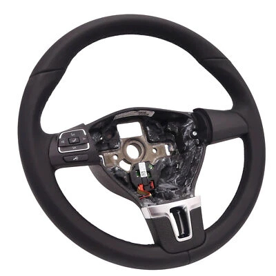 Leather Steering Wheel VW Jetta 6 VI Leather Black With Telefonbedienung - Image 1 of 4