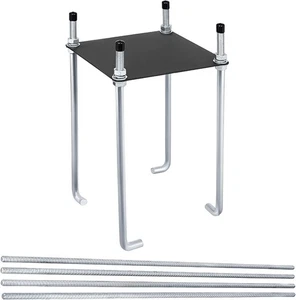 Kit de anclaje de tierra universal de aro de baloncesto - se adapta a la mayoría de los patrones de pernos de 7"x7" - Imagen 1 de 9
