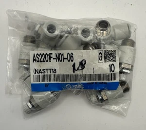SMC AS2201F-N01-06 Flow Control 1/8 NPT 6mm Tube - Picture 1 of 3