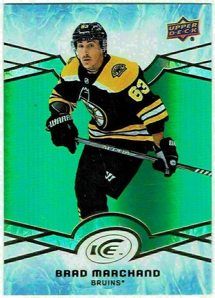 BRAD MARCHAND 2018-19 Upper Deck Ice Green Parallel #6 Boston Bruins UD - Image 1 of 1