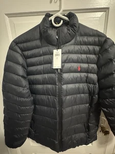 Polo Ralph Lauren Performance Puffer Navy Jacket Men's Size Large New  - Picture 1 of 8