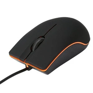 USB 2.0 Wired Scroll Wheel Mouse Black Mice For PC Laptop Notebook - Picture 1 of 5