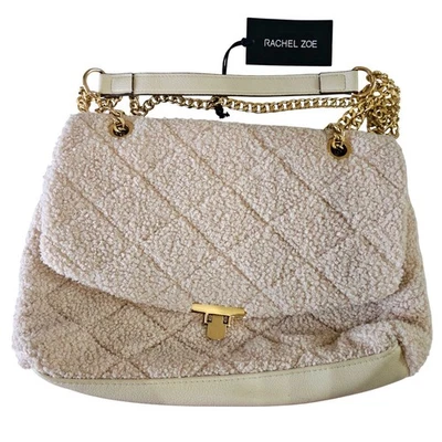 Nuevo con etiquetas Bolso de Hombro Rachel Zoe Angelica Cartera Hueso Beige Mechón Cadena Dorada Leopardo Foto 1 de 4