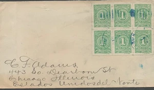 1904 Colombia Cover - Block of 6 Stamps - Picture 1 of 2