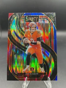 2024 Panini Select JOE BURROW Premier Level Red & Blue Prizm SHOCK #127 BENGALS - Picture 1 of 6