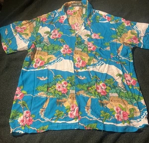 camicia vintage JIMMY BUFFETT MARGARITAVILLE HAWAIANA XL rayon anni 90 aloha - Foto 1 di 8