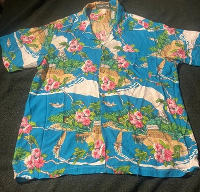Camisa vintage JIMMY BUFFETT MARGARITAVILLE HAWAIANA XL rayón años 90’s aloha Foto 1 de 4