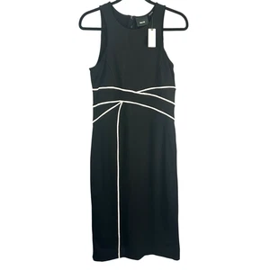 Vestido Anthropologie Maeve Negro Sin Mangas Blanco Tubería Talla 10 Nuevo con Etiquetas Venta al por menor $158 - Imagen 1 de 17