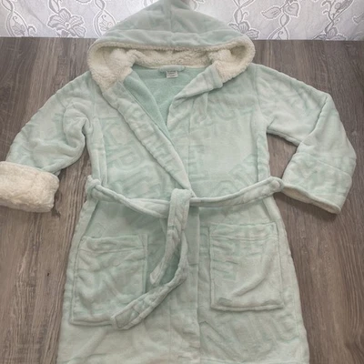 Vs Rosa Bata Aqua Seafoam Verde Sherpa Sudadera con Capucha Bata para Mujer XS/Pequeña Foto 1 de 4