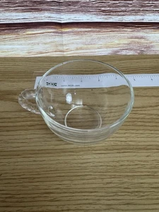 Tazza punzone vetro federale vintage - vetro trasparente - manico a coste - Foto 1 di 2