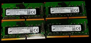 Micron 32GB (4x8GB) 1Rx8 PC4-2666V DDR4 SODIMM Laptop RAM MTA8ATF1G64HZ-2G6E1 - Picture 1 of 3