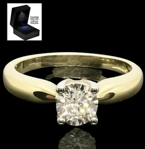 9ct Gold Diamond Ring 0.15ct SolitaireNatural Diamond Size L Hallmarked 2.3g New - Picture 1 of 8