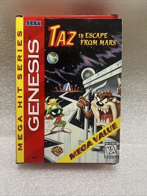 Pre-owned~Taz in Escape From Mars (Sega Genesis, 1994) Mega Hit series CIB! #G1 - Image 1 of 4
