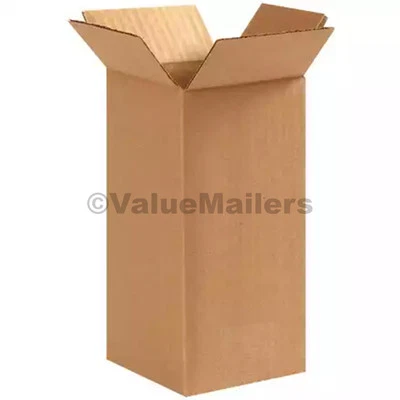 50 4x4x8 Cardboard Shipping Boxes Cartons Packing Moving Mailing Box - Image 1 of 2