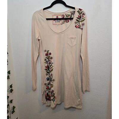 Johnny Was Embroidered T-shirt Dress XS - Image 1 of 4
