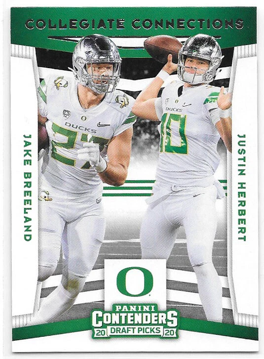 2020 Panini Contenders Draft Picks Justin Herbert Collegiate Collections #8 - Image 1 of 1