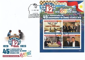 2023 CENTRAL AFRICAN REP. 45th anniversary of the 1978 World Chess Championship. - Picture 1 of 1