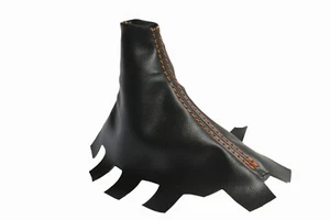 Fits 16-20 Honda Civic Real Leather Manual Shift Boot w/Orange Stitch - Bild 1 von 5