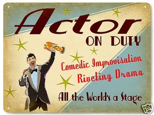HOLLYWOOD SCHAUSPIELER Blechschild AUF DIENST FILME tolles Geschenk Vintage Style Kunst 257 - Bild 1 von 1