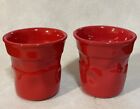 Bialetti Red Ceramic Crumpled Expresso/Cappuccino Cups