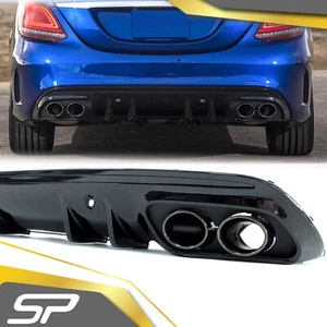 Difusor + embellecedores de escape para Mercedes Benz W205 S205 AMG Line C43 AMG desde 2014 - Imagen 1 de 13