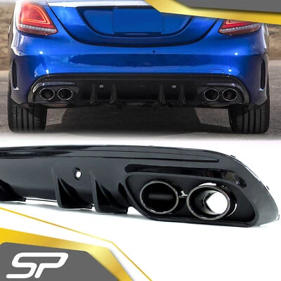 Diffusor + Auspuffblenden für Mercedes Benz W205 S205 AMG Line C43 AMG ab 2014 - Bild 1 von 4