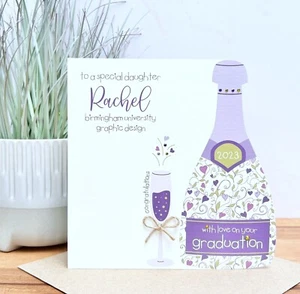 Personalised Handmade Graduation Card Daughter Sister Niece - Picture 1 of 2