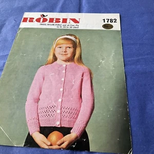 Robin Child's cardigan Knitting Pattern 1782 - Picture 1 of 1