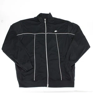 Vintage Y2K Nike Track Jacket Mens XL Swoosh Full Double Zip Sports Silver Tag - Picture 1 of 13
