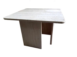 Travertintisch Couchtisch aus Travertin 70er Jahre 60x60cm 3-teilig - Bild 1 von 4